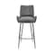 Armen Living Panama 26" Counter Height Bar Stool in Charcoal Fabric and Black Finish LCPMBACH26 - alternate 7